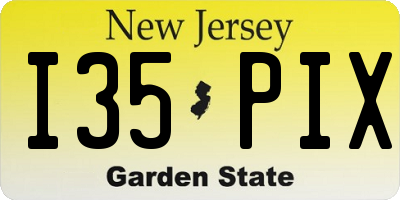 NJ license plate I35PIX