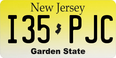 NJ license plate I35PJC