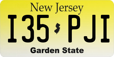 NJ license plate I35PJI