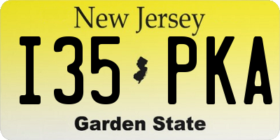 NJ license plate I35PKA