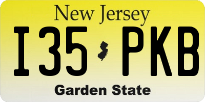 NJ license plate I35PKB