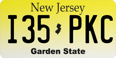 NJ license plate I35PKC