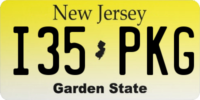 NJ license plate I35PKG