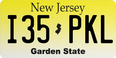 NJ license plate I35PKL