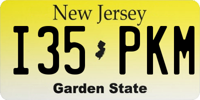 NJ license plate I35PKM