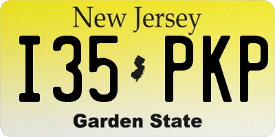 NJ license plate I35PKP