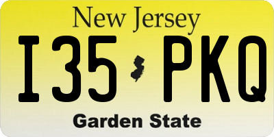 NJ license plate I35PKQ