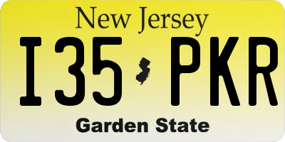 NJ license plate I35PKR