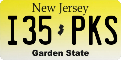 NJ license plate I35PKS