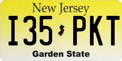 NJ license plate I35PKT