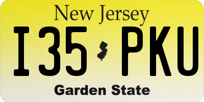 NJ license plate I35PKU