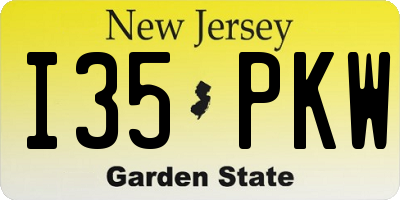 NJ license plate I35PKW