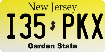 NJ license plate I35PKX