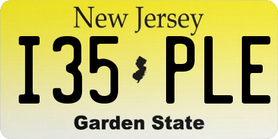 NJ license plate I35PLE