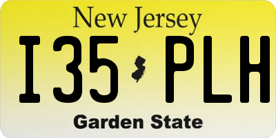 NJ license plate I35PLH
