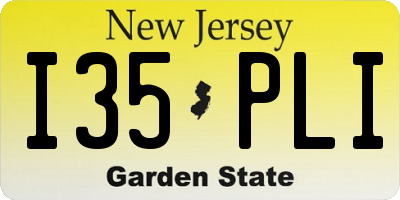 NJ license plate I35PLI