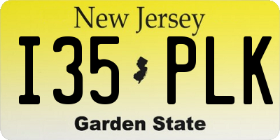 NJ license plate I35PLK