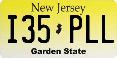 NJ license plate I35PLL