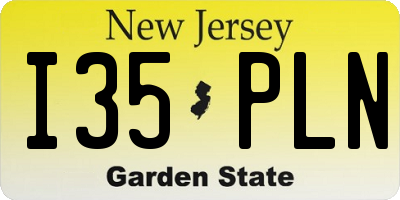 NJ license plate I35PLN