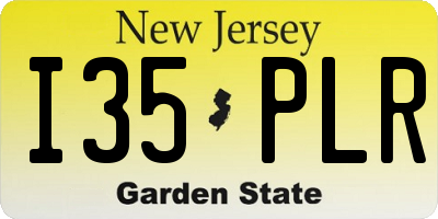 NJ license plate I35PLR