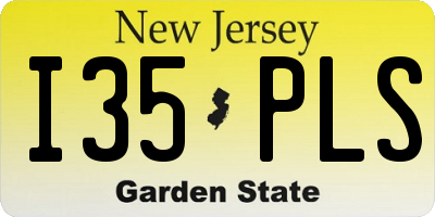 NJ license plate I35PLS