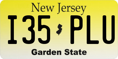 NJ license plate I35PLU