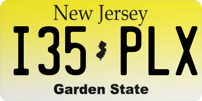 NJ license plate I35PLX