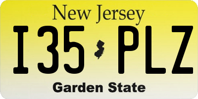 NJ license plate I35PLZ
