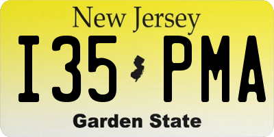 NJ license plate I35PMA