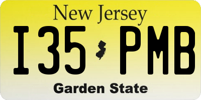 NJ license plate I35PMB
