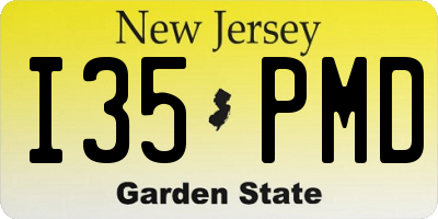 NJ license plate I35PMD