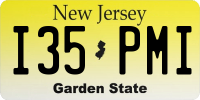 NJ license plate I35PMI