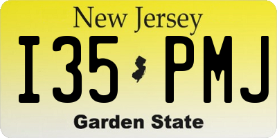 NJ license plate I35PMJ
