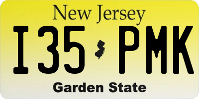 NJ license plate I35PMK