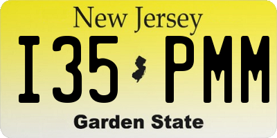 NJ license plate I35PMM