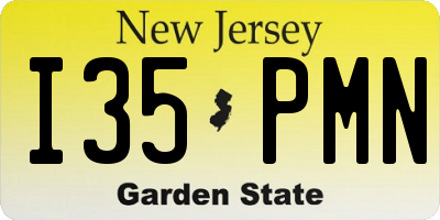 NJ license plate I35PMN