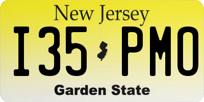 NJ license plate I35PMO