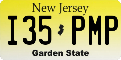 NJ license plate I35PMP