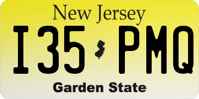 NJ license plate I35PMQ