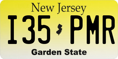 NJ license plate I35PMR