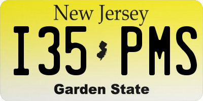 NJ license plate I35PMS