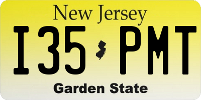 NJ license plate I35PMT