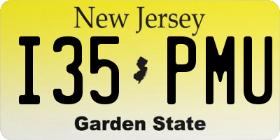 NJ license plate I35PMU