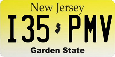 NJ license plate I35PMV