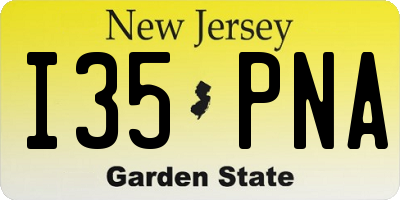 NJ license plate I35PNA