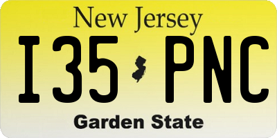 NJ license plate I35PNC