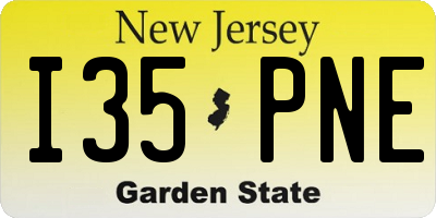 NJ license plate I35PNE