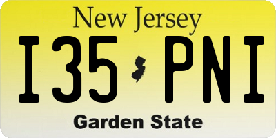 NJ license plate I35PNI