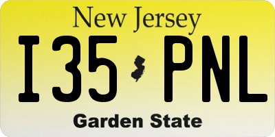 NJ license plate I35PNL