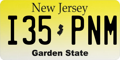 NJ license plate I35PNM